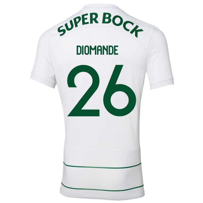 Moteriškas Ousmane Diomande #26 Baltas Išvykos Marškinėliai 2023/24 T-Shirt