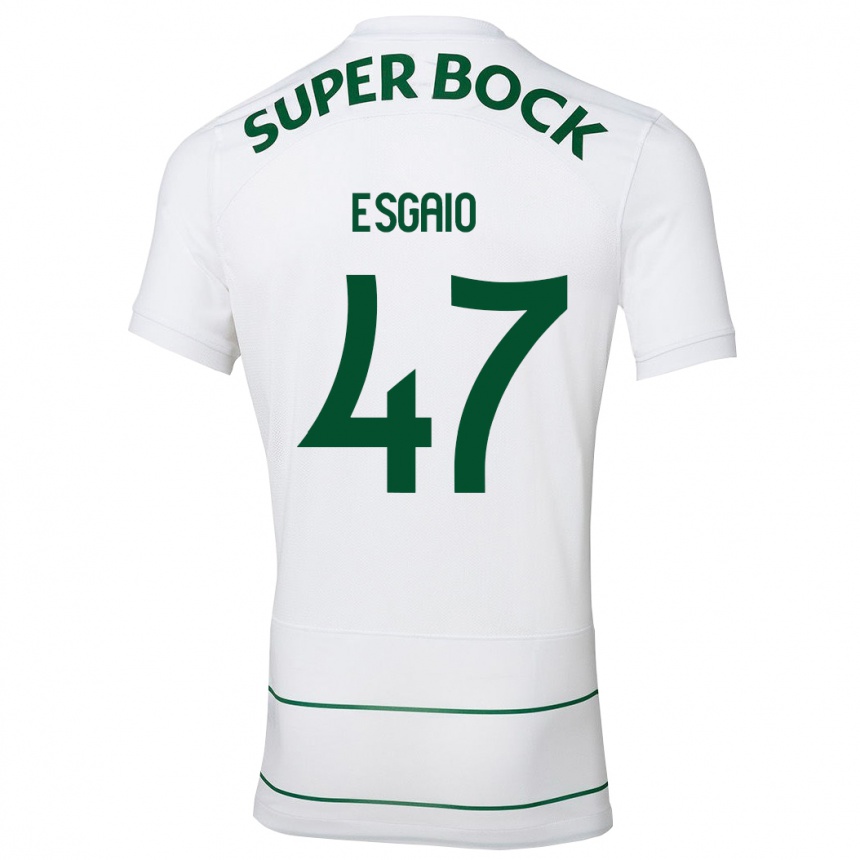 Moteriškas Ricardo Esgaio #47 Baltas Išvykos Marškinėliai 2023/24 T-Shirt