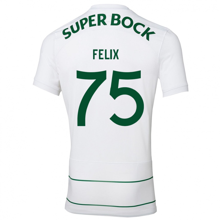 Moteriškas Vando Félix #75 Baltas Išvykos Marškinėliai 2023/24 T-Shirt