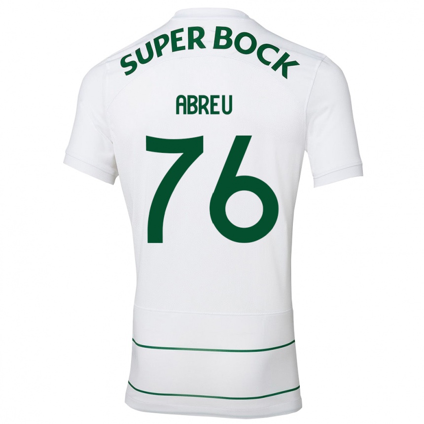 Moteriškas Diogo Abreu #76 Baltas Išvykos Marškinėliai 2023/24 T-Shirt