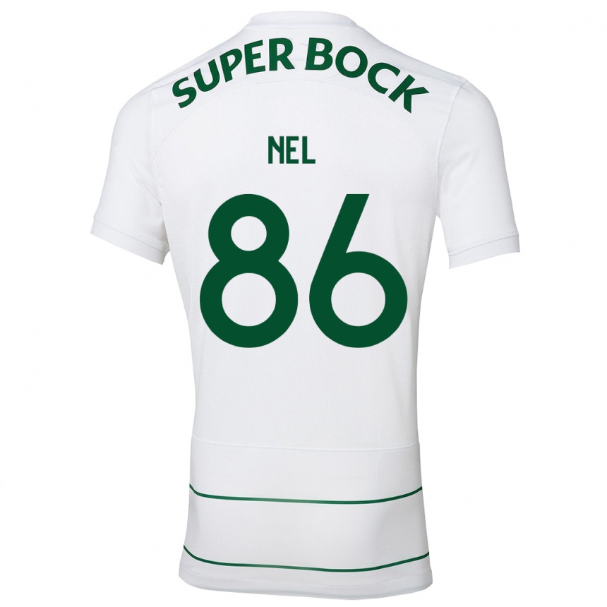 Moteriškas Rafael Nel #86 Baltas Išvykos Marškinėliai 2023/24 T-Shirt