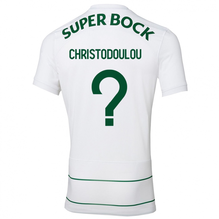 Moteriškas Argyris Christodoulou #0 Baltas Išvykos Marškinėliai 2023/24 T-Shirt