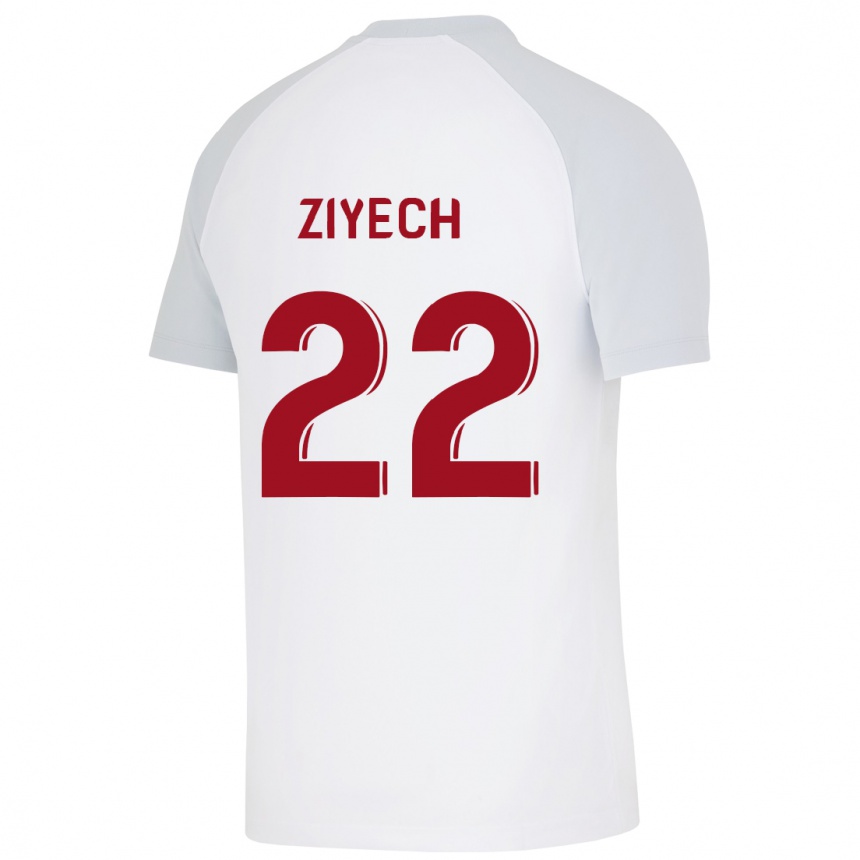Moteriškas Hakim Ziyech #22 Baltas Išvykos Marškinėliai 2023/24 T-Shirt