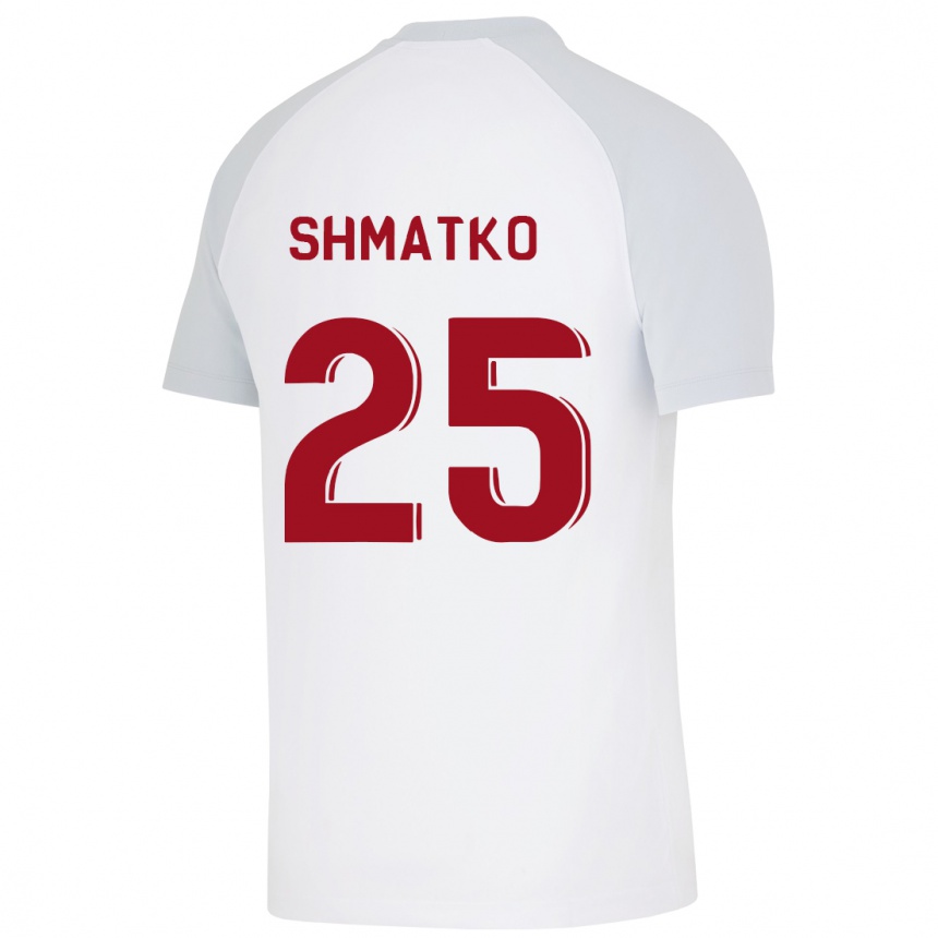 Moteriškas Lyubov Shmatko #25 Baltas Išvykos Marškinėliai 2023/24 T-Shirt