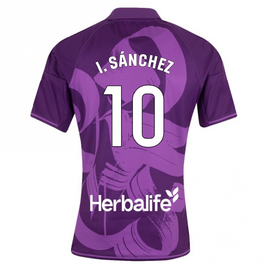 Moteriškas Iván Sánchez #10 Violetinė Išvykos Marškinėliai 2023/24 T-Shirt