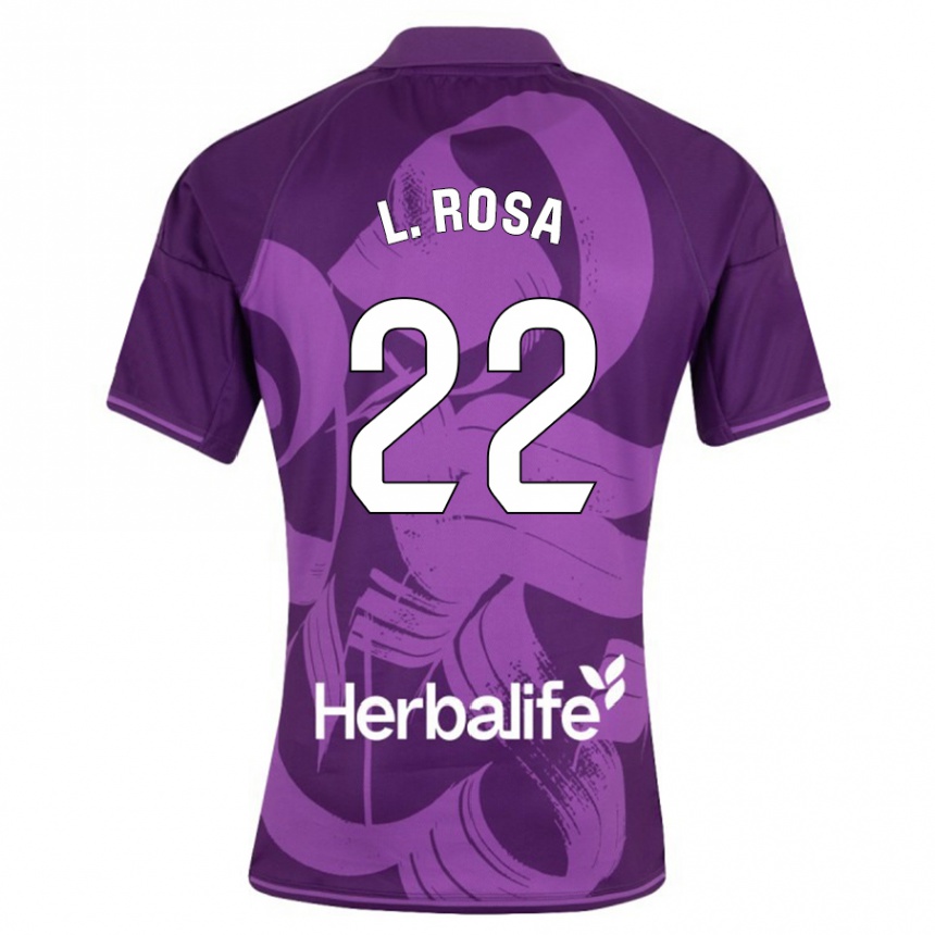 Moteriškas Lucas Rosa #22 Violetinė Išvykos Marškinėliai 2023/24 T-Shirt