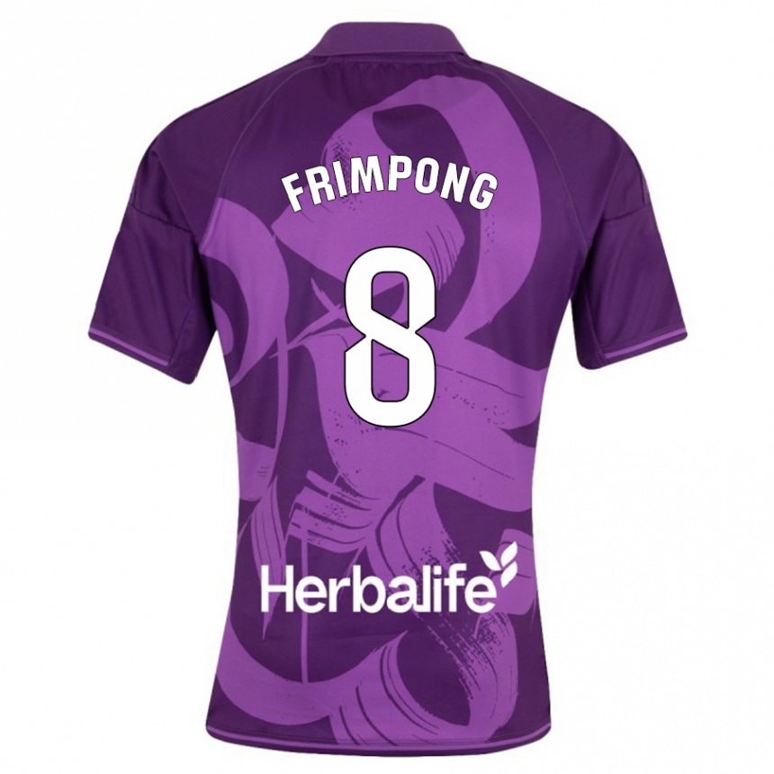 Moteriškas Eugene Frimpong #8 Violetinė Išvykos Marškinėliai 2023/24 T-Shirt