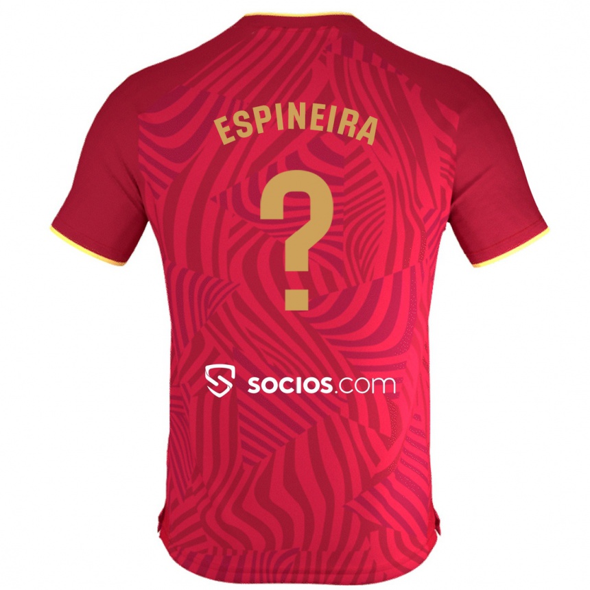 Moteriškas Alberto Espiñeira #0 Raudona Išvykos Marškinėliai 2023/24 T-Shirt