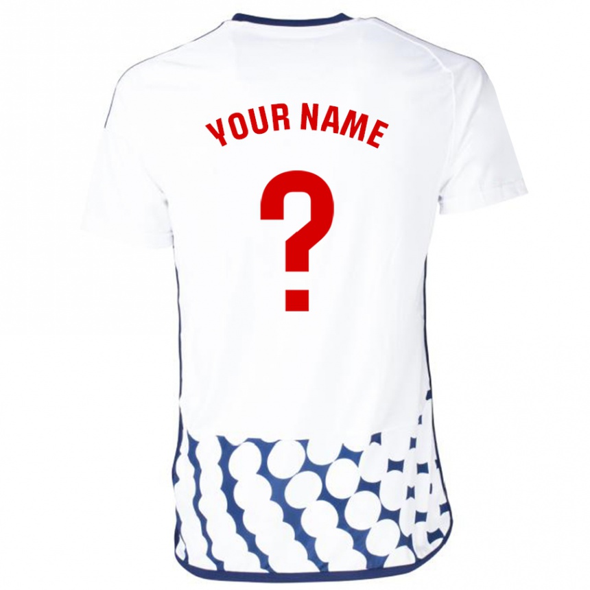 Moteriškas Jūsų Vardas #0 Baltas Išvykos Marškinėliai 2023/24 T-Shirt