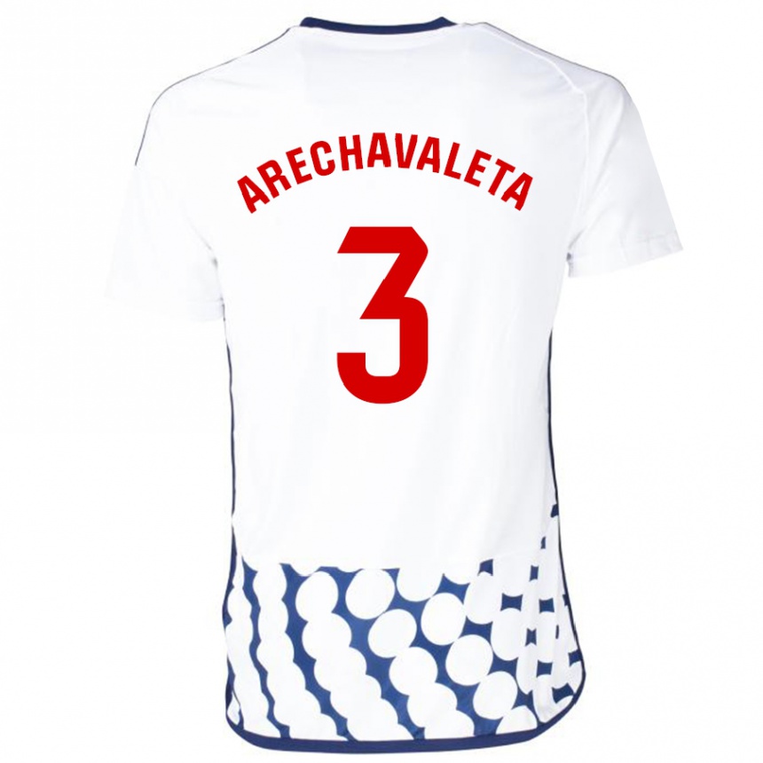 Moteriškas Jorge Arechavaleta #3 Baltas Išvykos Marškinėliai 2023/24 T-Shirt