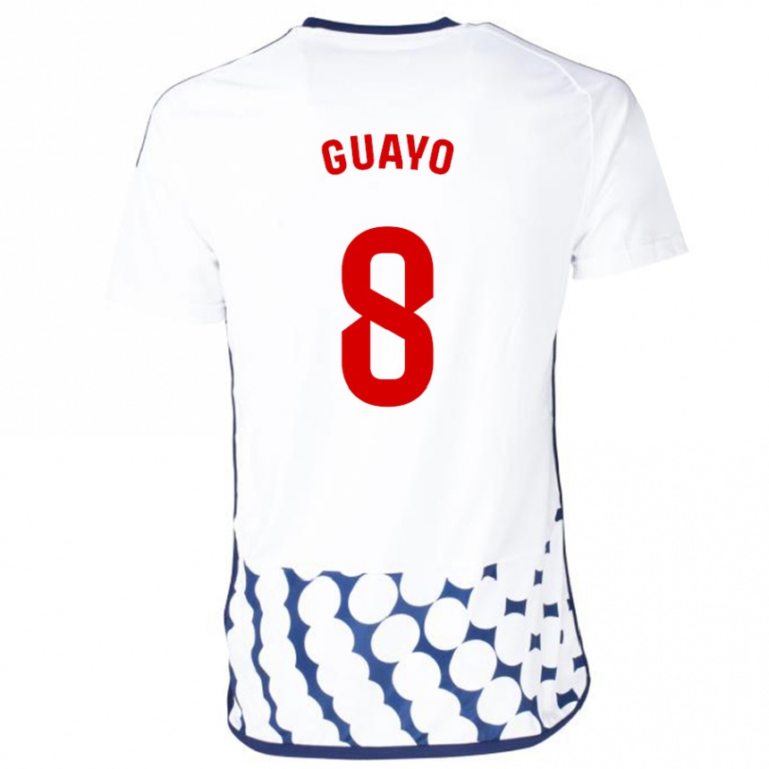 Moteriškas Guayo #8 Baltas Išvykos Marškinėliai 2023/24 T-Shirt