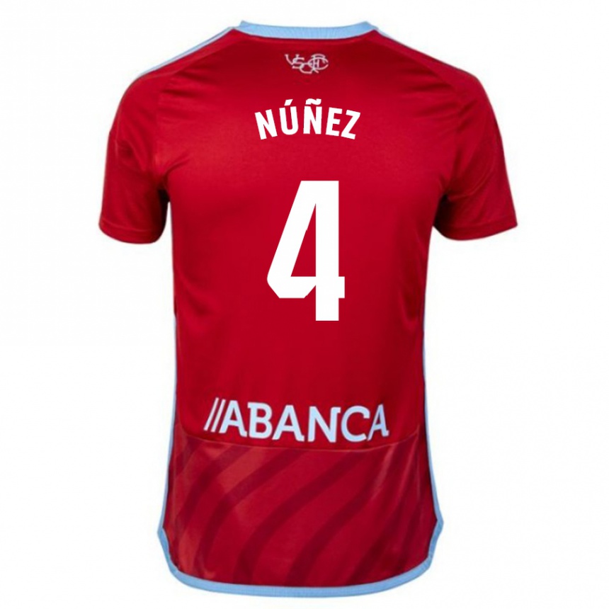 Moteriškas Unai Núñez #4 Raudona Išvykos Marškinėliai 2023/24 T-Shirt