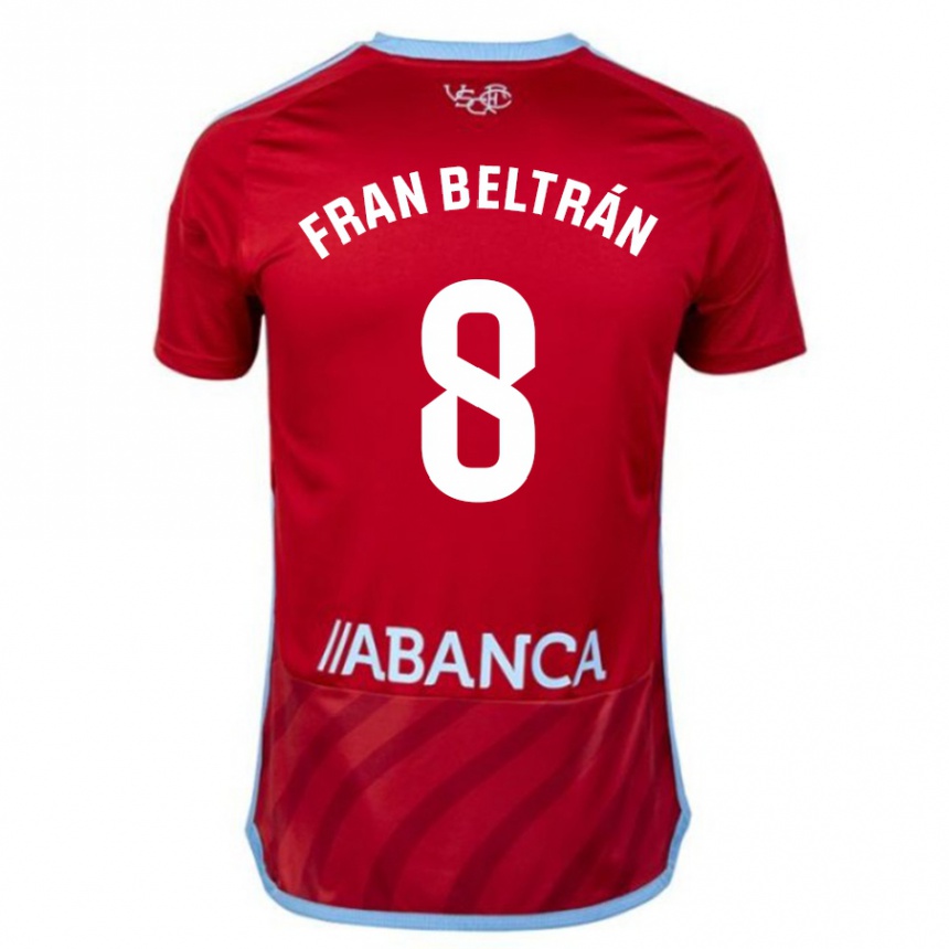 Moteriškas Fran Beltrán #8 Raudona Išvykos Marškinėliai 2023/24 T-Shirt
