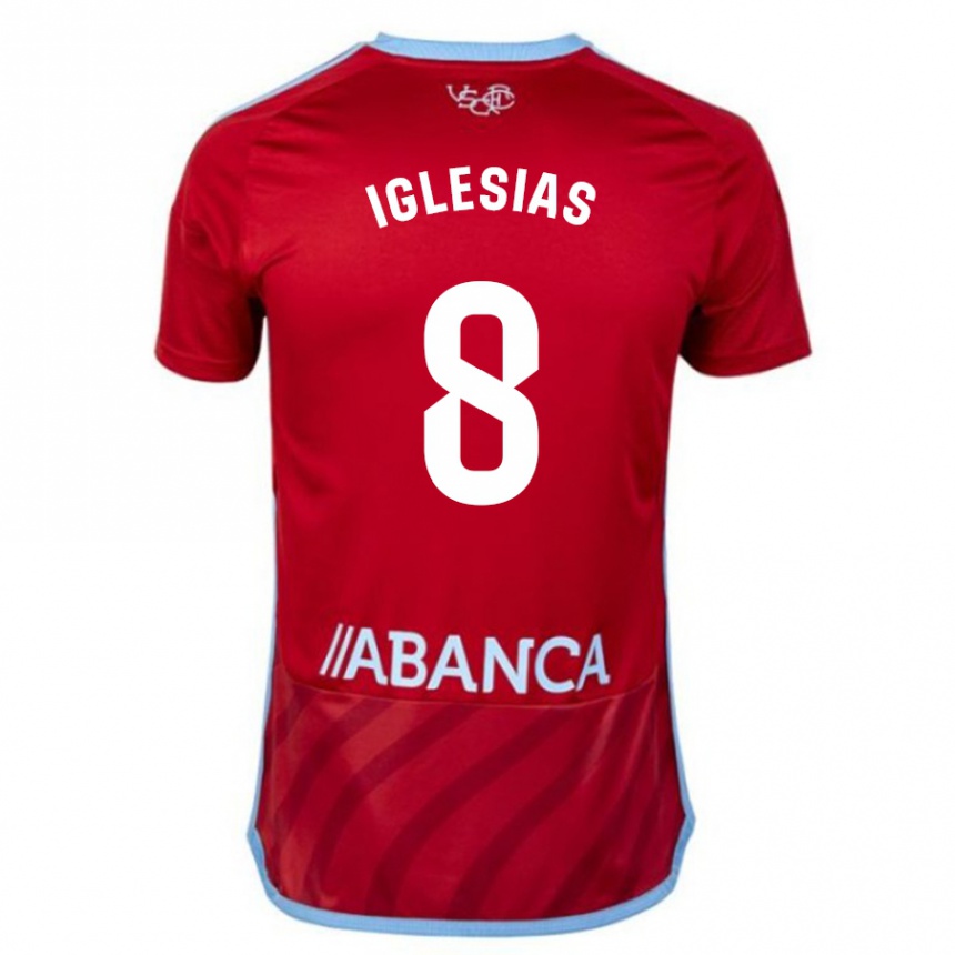 Moteriškas Bruno Iglesias #8 Raudona Išvykos Marškinėliai 2023/24 T-Shirt