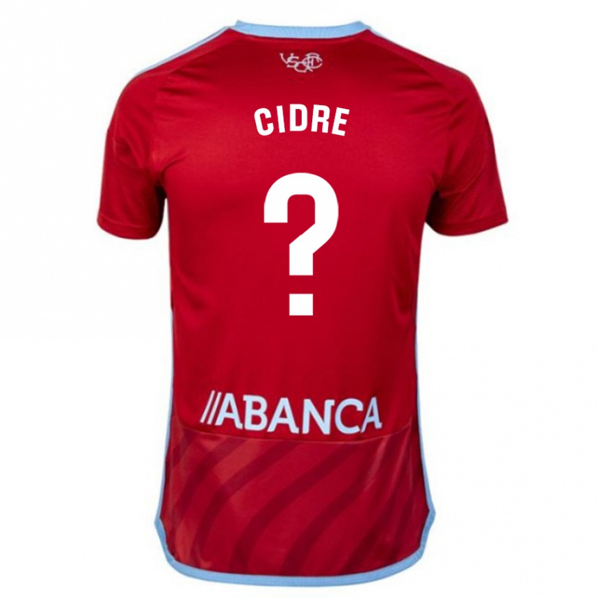 Moteriškas Xavier Cidre #0 Raudona Išvykos Marškinėliai 2023/24 T-Shirt