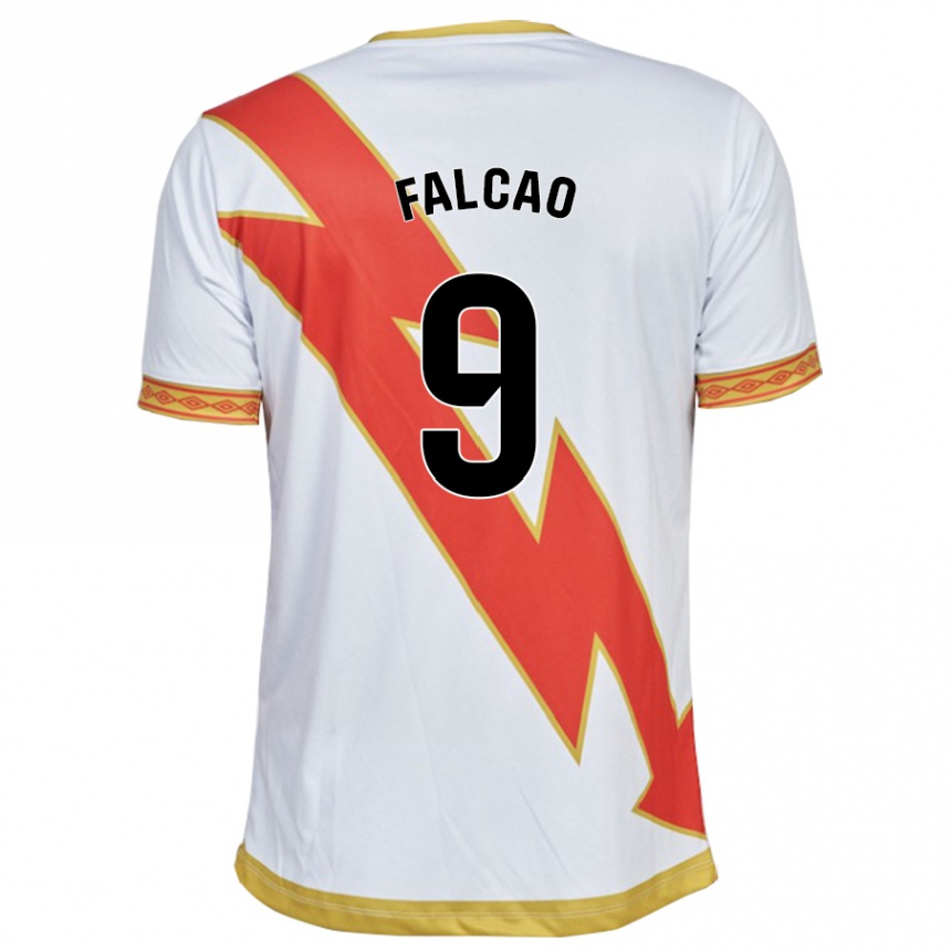 Vaikiškas Radamel Falcao #9 Baltas Namų Marškinėliai 2023/24 T-Shirt