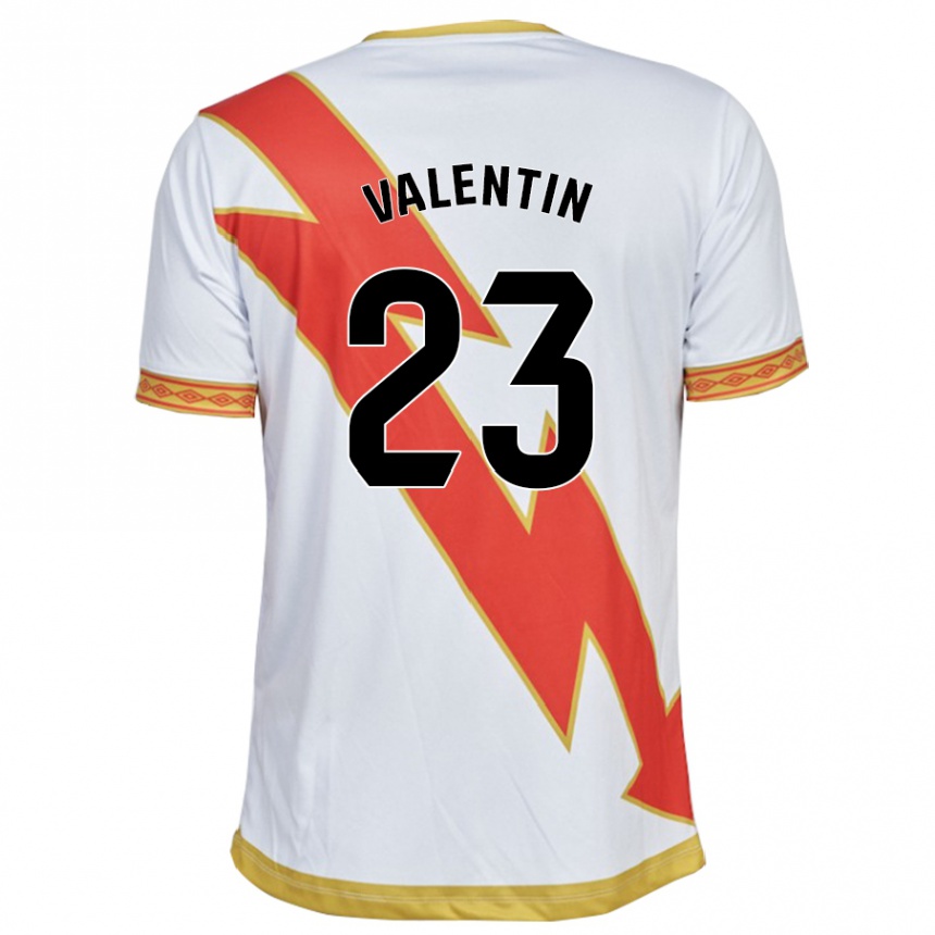 Vaikiškas Óscar Valentín #23 Baltas Namų Marškinėliai 2023/24 T-Shirt