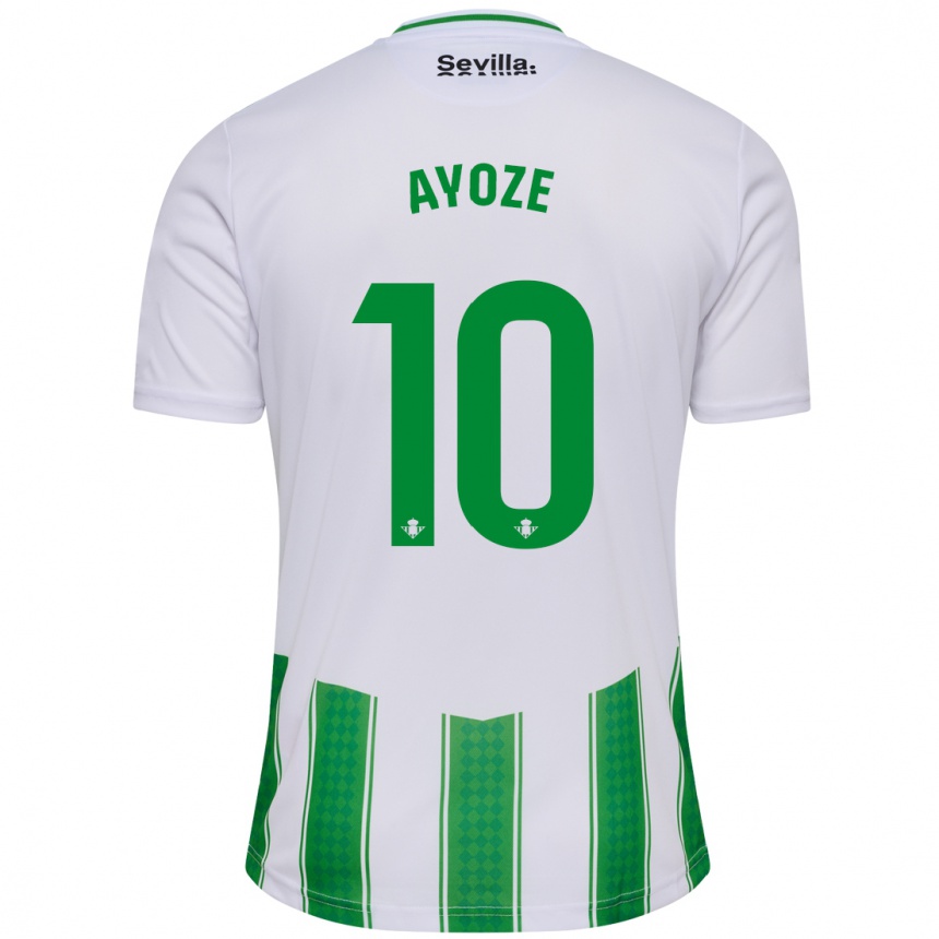 Vaikiškas Ayoze Pérez #10 Baltas Namų Marškinėliai 2023/24 T-Shirt