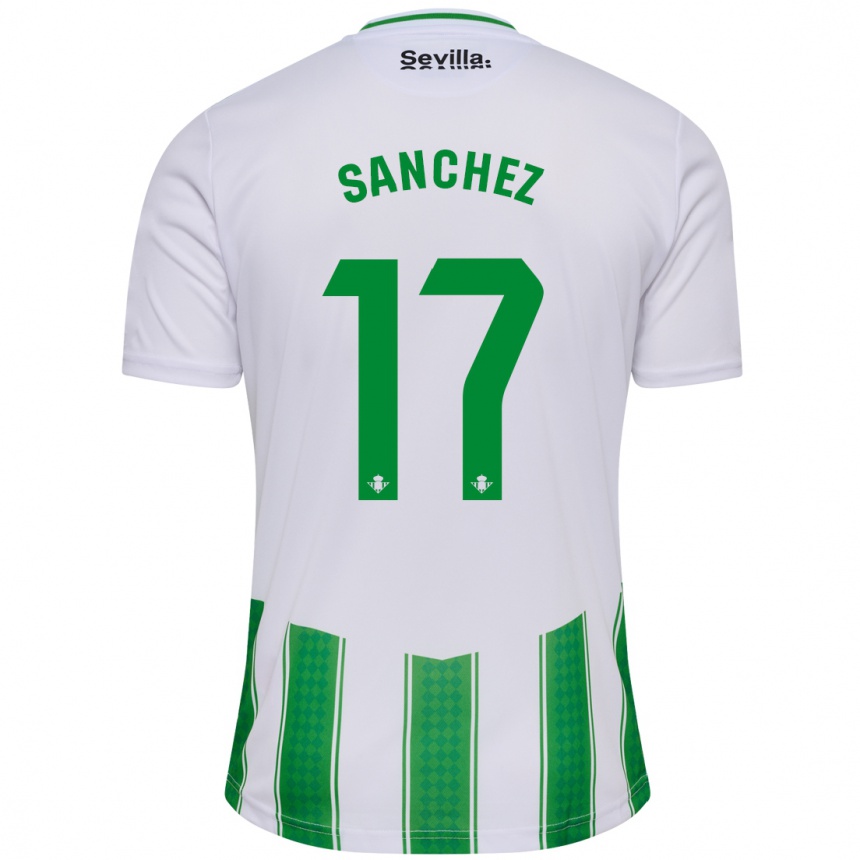 Vaikiškas Rodri Sánchez #17 Baltas Namų Marškinėliai 2023/24 T-Shirt