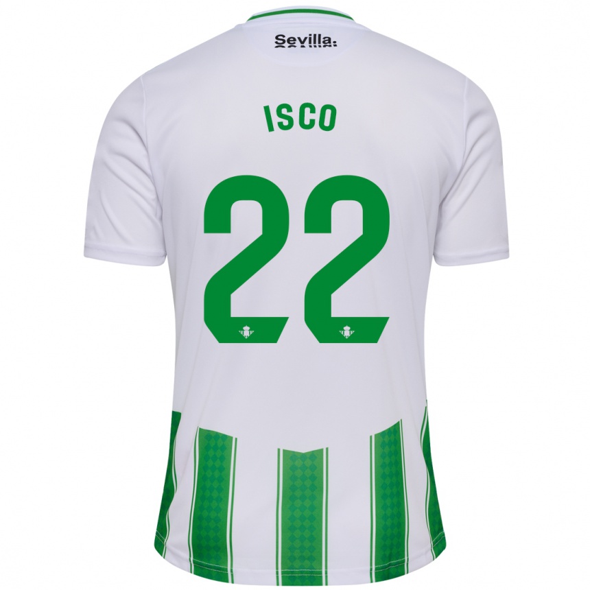 Vaikiškas Isco #22 Baltas Namų Marškinėliai 2023/24 T-Shirt