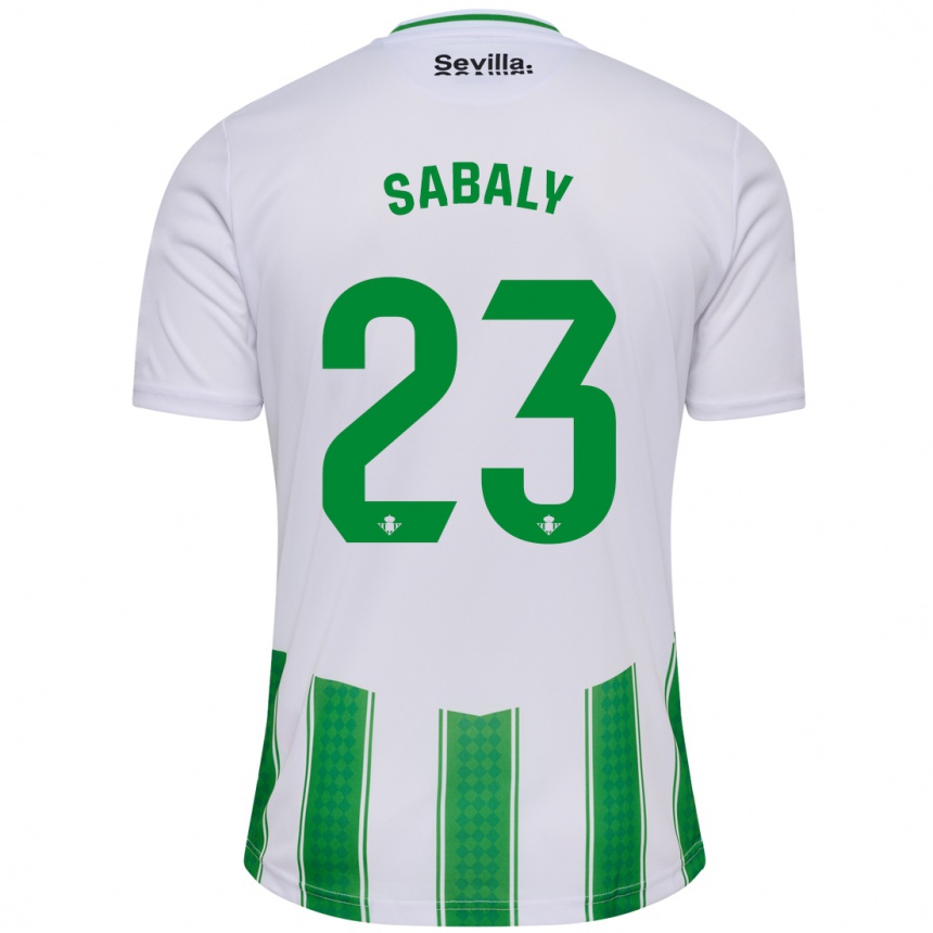 Vaikiškas Youssouf Sabaly #23 Baltas Namų Marškinėliai 2023/24 T-Shirt