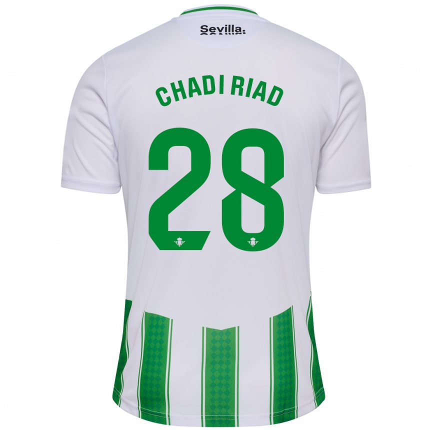 Vaikiškas Chadi Riad #28 Baltas Namų Marškinėliai 2023/24 T-Shirt