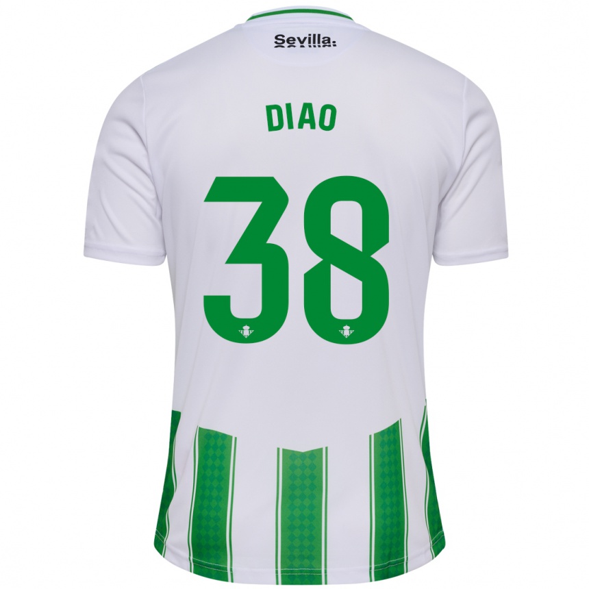 Vaikiškas Assane Diao #38 Baltas Namų Marškinėliai 2023/24 T-Shirt