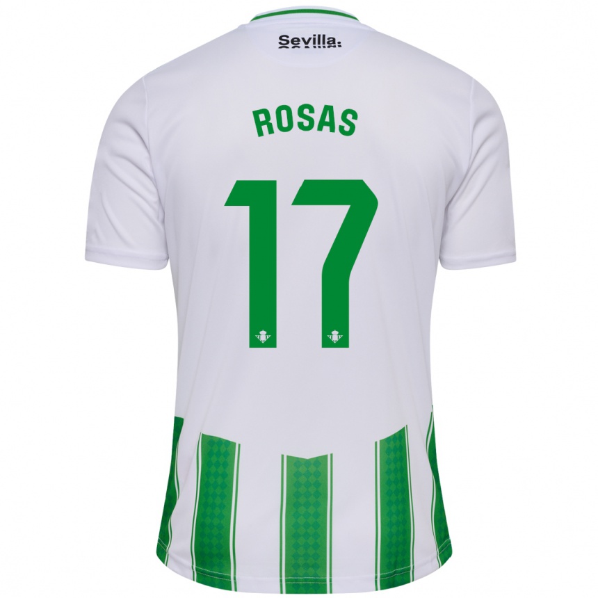 Vaikiškas Berto Rosas #17 Baltas Namų Marškinėliai 2023/24 T-Shirt