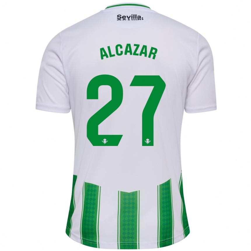 Vaikiškas Lucas Alcázar #27 Baltas Namų Marškinėliai 2023/24 T-Shirt