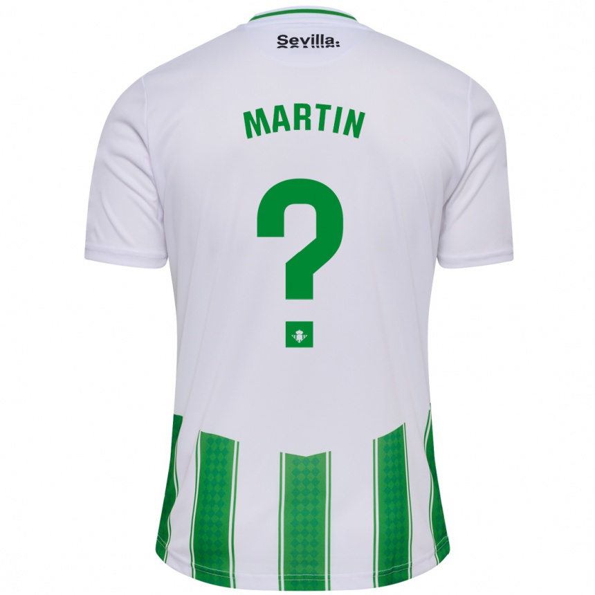 Vaikiškas Adrián Martín #0 Baltas Namų Marškinėliai 2023/24 T-Shirt