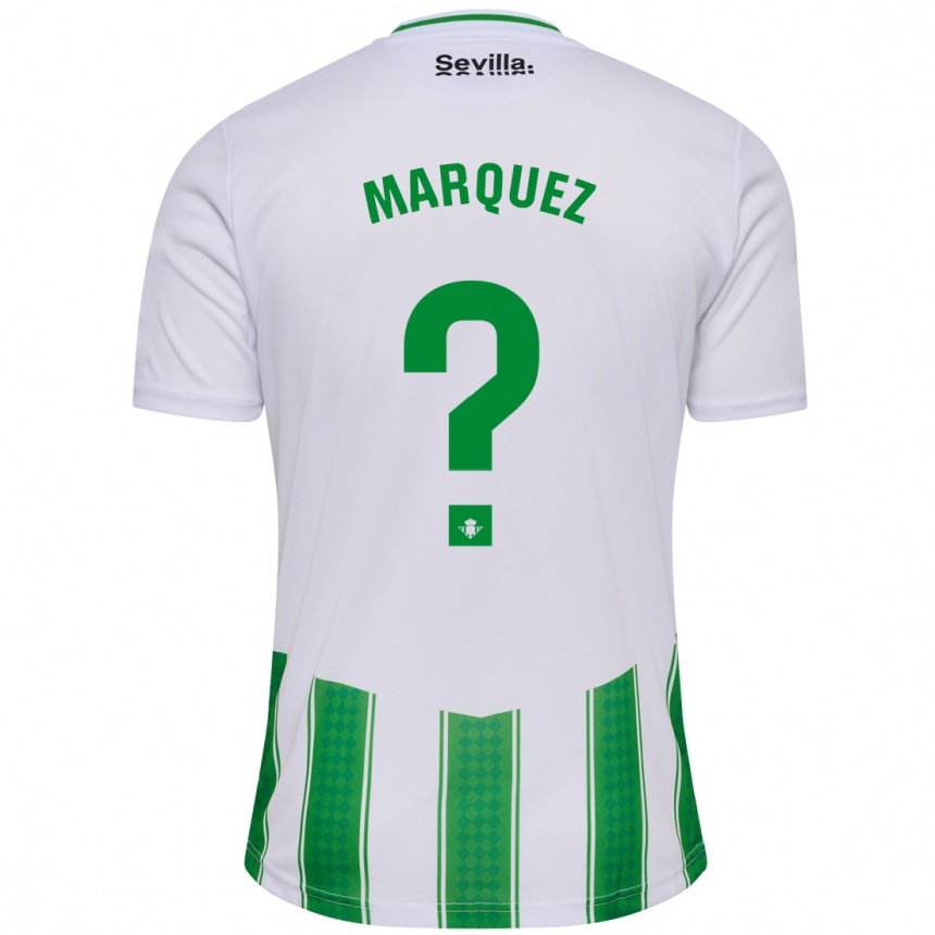 Vaikiškas Enrique Márquez #0 Baltas Namų Marškinėliai 2023/24 T-Shirt