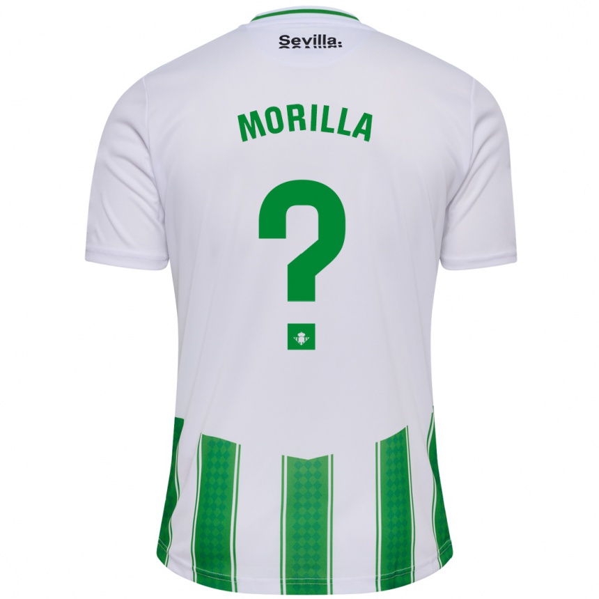 Vaikiškas Jairo Morilla #0 Baltas Namų Marškinėliai 2023/24 T-Shirt