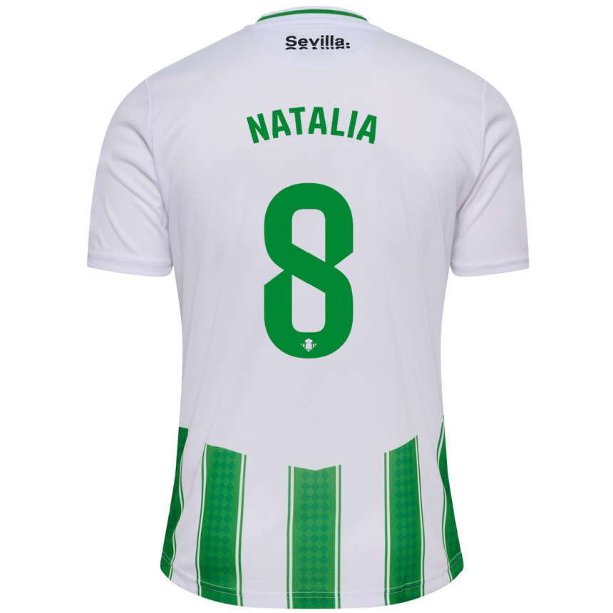 Vaikiškas Natalia Montilla Martinez #8 Baltas Namų Marškinėliai 2023/24 T-Shirt