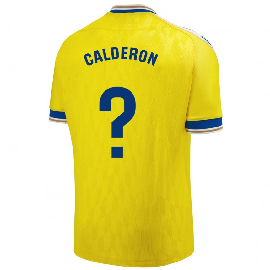 Vaikiškas Martín Calderón #0 Geltona Namų Marškinėliai 2023/24 T-Shirt