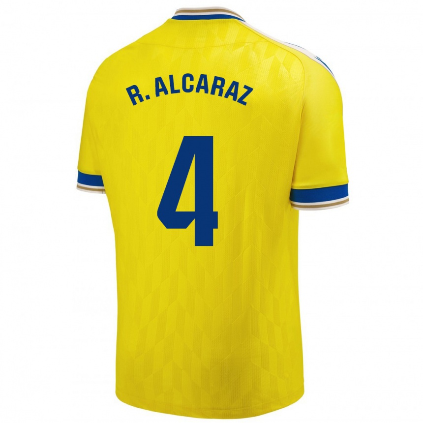 Vaikiškas Rubén Alcaraz #4 Geltona Namų Marškinėliai 2023/24 T-Shirt