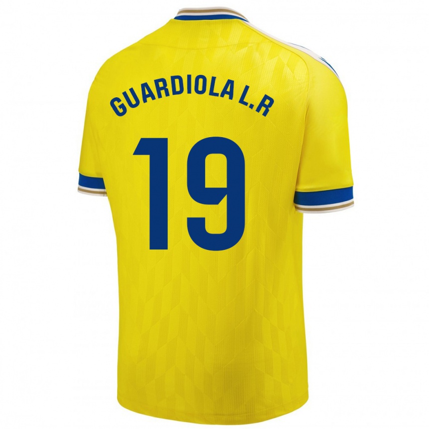 Vaikiškas Sergi Guardiola #19 Geltona Namų Marškinėliai 2023/24 T-Shirt