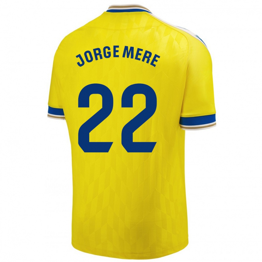 Vaikiškas Jorge Meré #22 Geltona Namų Marškinėliai 2023/24 T-Shirt