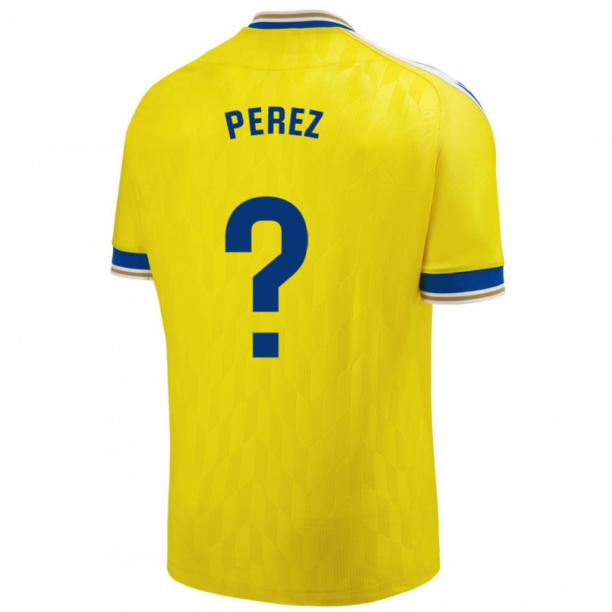 Vaikiškas Ángel Pérez #0 Geltona Namų Marškinėliai 2023/24 T-Shirt