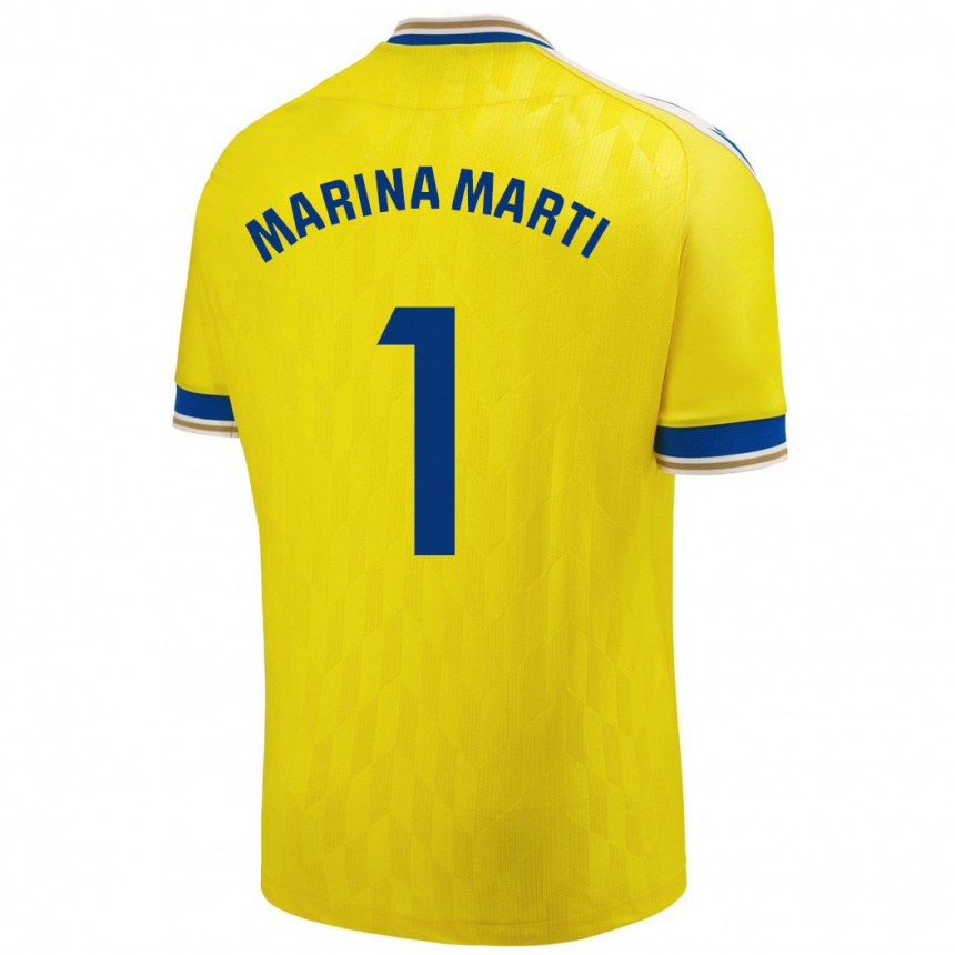 Vaikiškas Marina Martí #1 Geltona Namų Marškinėliai 2023/24 T-Shirt
