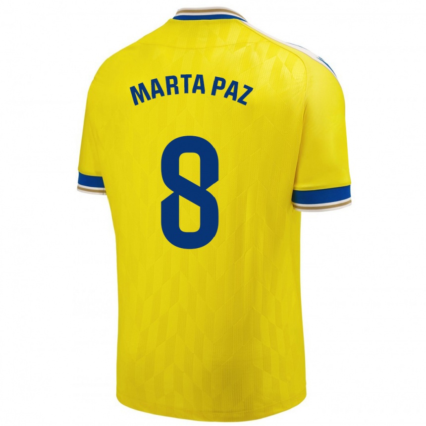 Vaikiškas Marta Milagros Paz Cruz #8 Geltona Namų Marškinėliai 2023/24 T-Shirt