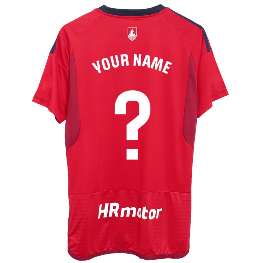 Vaikiškas Jūsų Vardas #0 Raudona Namų Marškinėliai 2023/24 T-Shirt