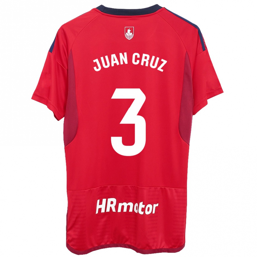 Vaikiškas Juan Cruz #3 Raudona Namų Marškinėliai 2023/24 T-Shirt