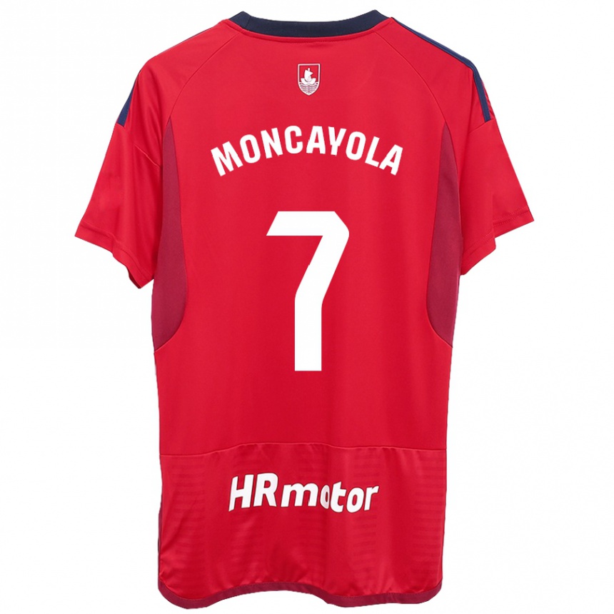 Vaikiškas Jon Moncayola #7 Raudona Namų Marškinėliai 2023/24 T-Shirt