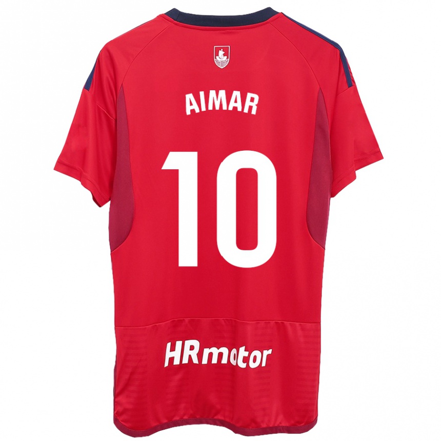 Vaikiškas Aimar Oroz #10 Raudona Namų Marškinėliai 2023/24 T-Shirt