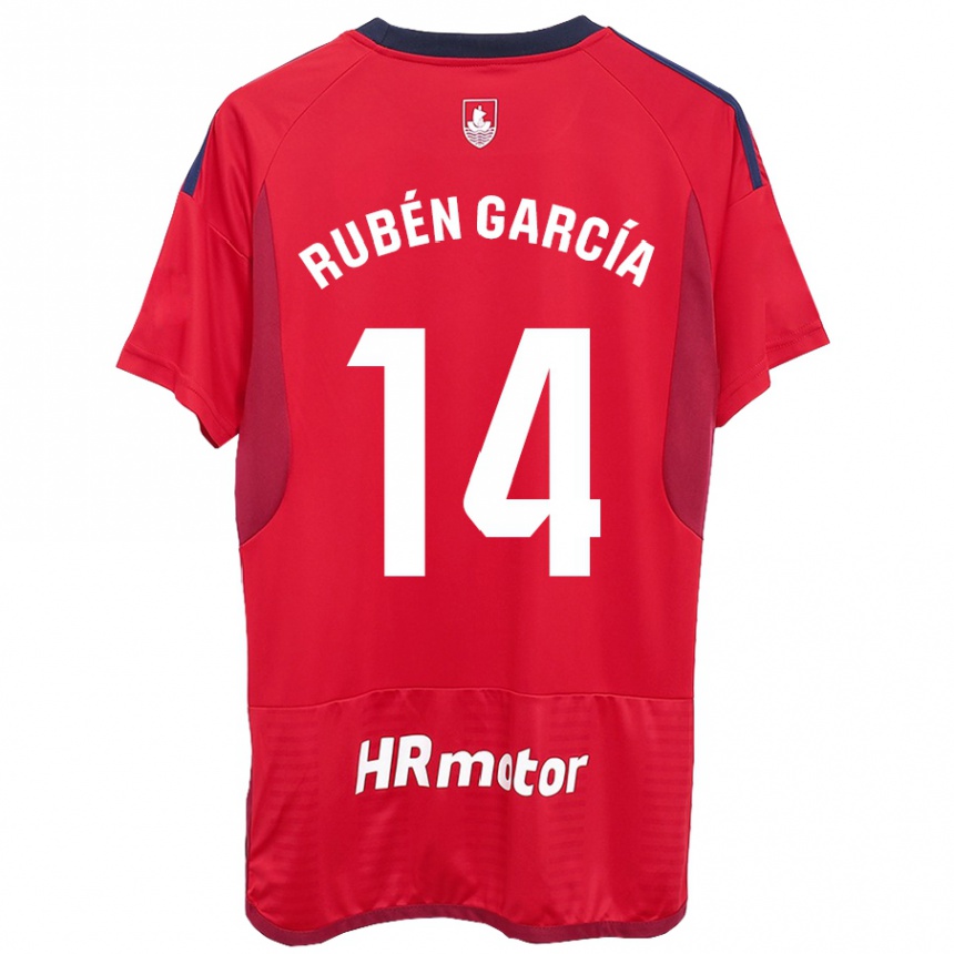 Vaikiškas Rubén García #14 Raudona Namų Marškinėliai 2023/24 T-Shirt