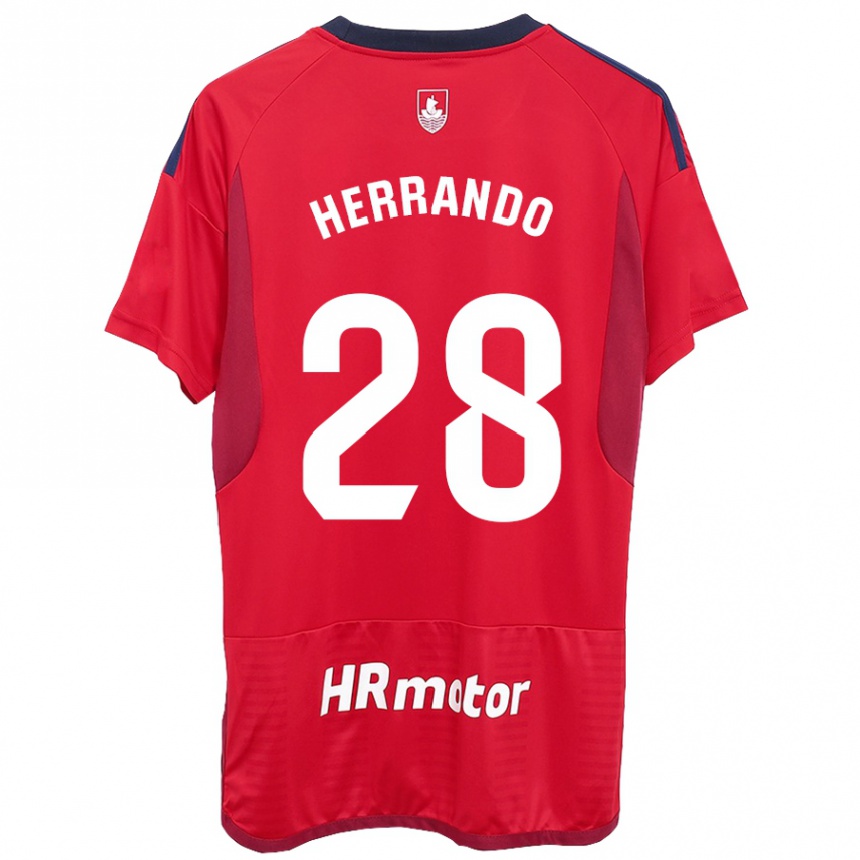 Vaikiškas Jorge Herrando #28 Raudona Namų Marškinėliai 2023/24 T-Shirt