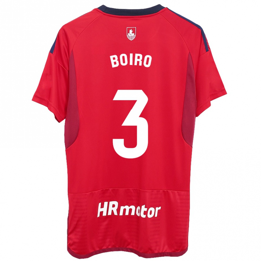 Vaikiškas Adama Boiro #3 Raudona Namų Marškinėliai 2023/24 T-Shirt