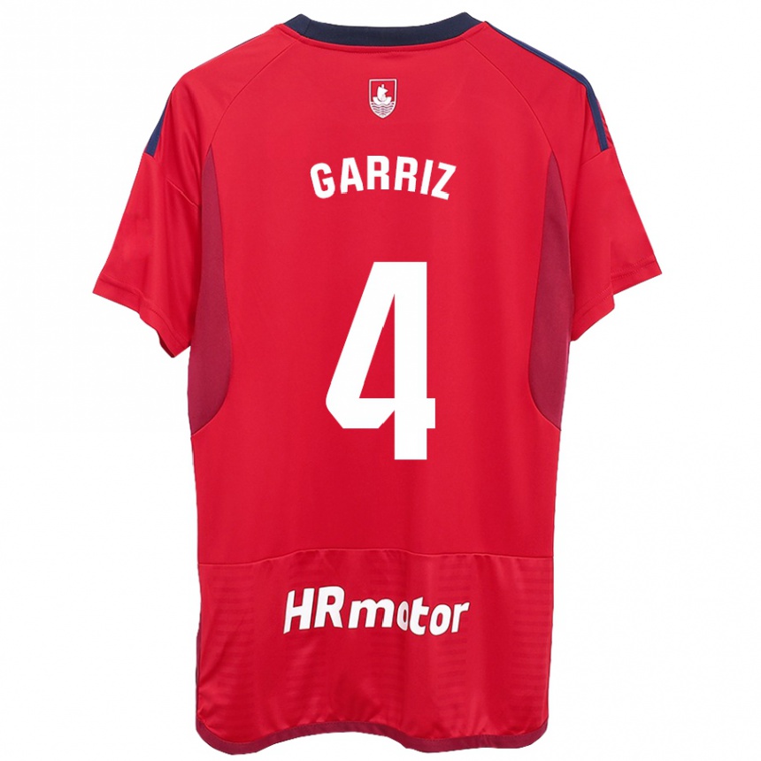 Vaikiškas Ibaider Garriz #4 Raudona Namų Marškinėliai 2023/24 T-Shirt