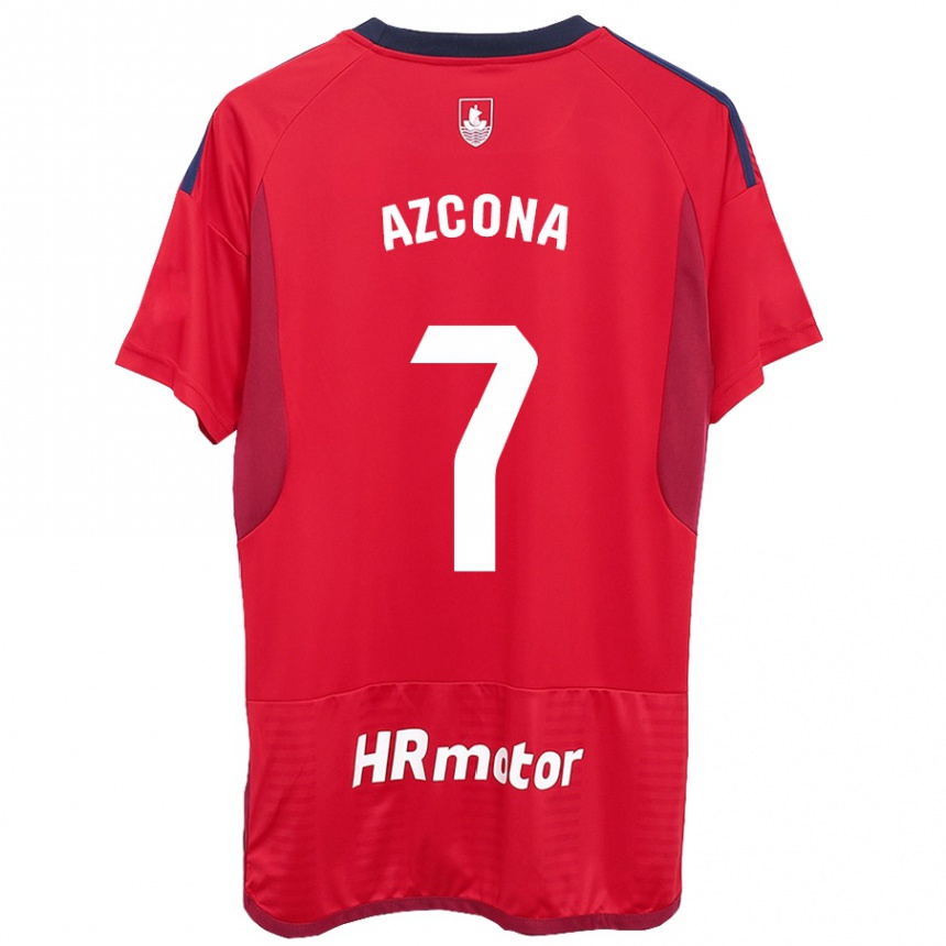 Vaikiškas Rubén Azcona #7 Raudona Namų Marškinėliai 2023/24 T-Shirt