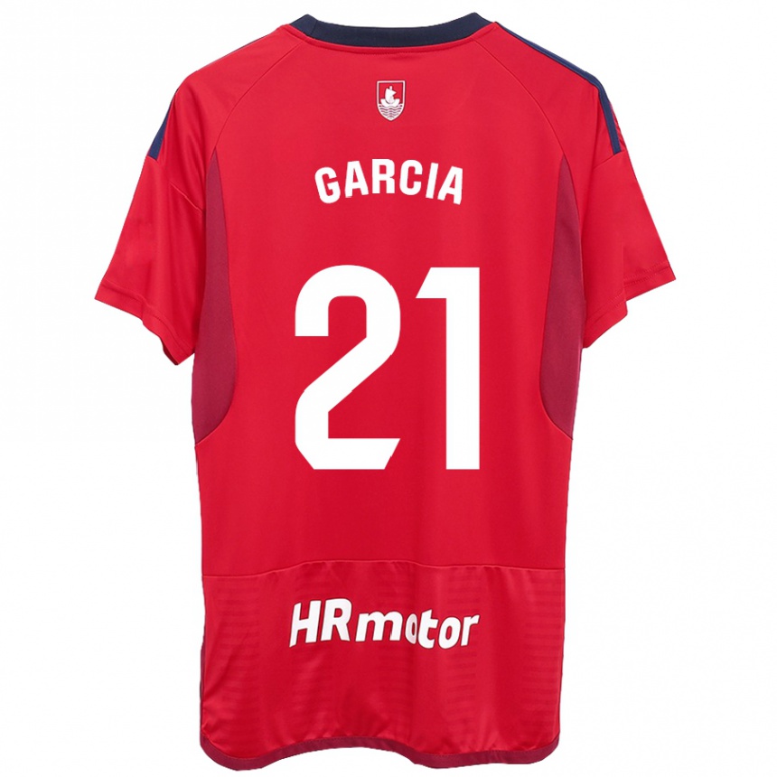 Vaikiškas Jon García #21 Raudona Namų Marškinėliai 2023/24 T-Shirt